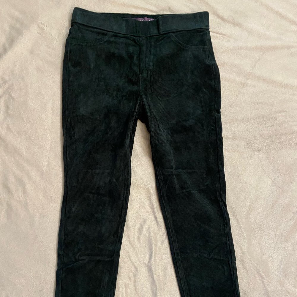 Gloria Vanderbilt Women's Medium Green Corduroy Leggings